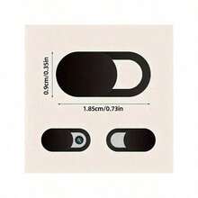 5 miếng dán che camera web siêu mỏng - Miếng dán bảo mật camera bằng PVC, phù hợp với hầu hết các thiết bị, dễ dán, thiết kế thời trang và kín đáo. - màu đen - Xem 7