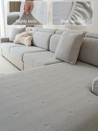 1 pieza Funda de sofá de Sherpa elástica y acolchada, funda de asiento de sofá de cobertura completa antideslizante, adecuada para todas las estaciones, funda de sofá de tela acolchada, lavable a máquina, a prueba de polvo, apta para mascotas, decoración para dormitorio, oficina, sala de estar, apta para sofá en esquina, sofá en forma de L, de 1/2/3/4 plazas