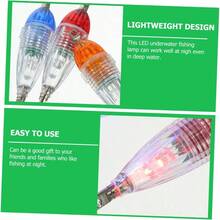 Uonlytech 3piezas Luz Brillante para Pesca Prctica Forma De Seuelo Lmpara De Pesca Luz Nocturna para Pescar Mar y Agua Dulce - inicial - Ver 7