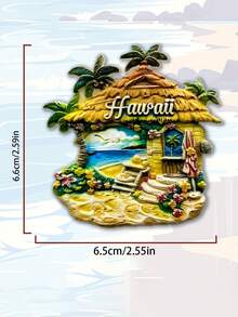 1 chiếc nam châm tủ lạnh 3D hình hoàng hôn Hawaii và Los Angeles, quà lưu niệm du lịch, trang trí nhà cửa, nhãn dán nam châm dán tủ lạnh. - Nhiều màu - Xem 20