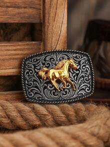 1pc Western Style Buckle, Waist Belt Buckle, Leather Belt Buckle, Animal Buckle - Western Buckle Pattern - View 21
