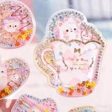 可爱动物软萌捏捏乐贴纸，减压贴纸，适用于DIY剪贴簿、吉他、手机壳、笔记本电脑装饰 - 彩色 - 查看 9