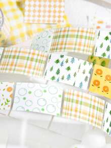 1 Roll Die-Cut Washi Tape For Scrapbooking DIY Decoration, Soft Candy Sweet Poetry . Cloud Series, Suitable For Gifts, Office, Home, Marking, Labeling, Classroom, Entertainment Toys, Student Planner Creative Retro Decoration Stickers - Multicolor - View 6