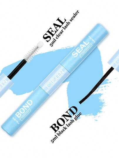 1pc Bond And Seal, Bond 5ml And Seal 5ml, Lash Glue Strong Hold Lash Cluster Glue 2 In 1 Lash Bond And Seal Waterproof Long Lasting Cluster Lash Glue All Day Wear 2 In 1 Eyelash Bond And Seal For DlY LashExtensions
