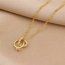 1pc Heart Shaped Necklace Delicate Elegant Clavicle Chain, Suitable For Women's Daily Wear - Gold - View 6