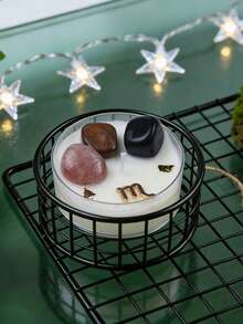 1支十二生肖主题水晶香氛蜡烛，天然大豆蜡薰衣草香氛装饰蜡烛，适合派对和送礼。