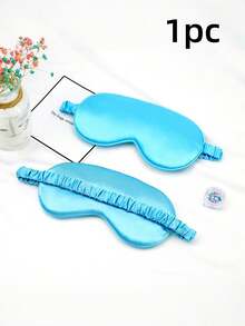 1pc/3pcs/5pcs/10pcs Black, Champagne, Gray, Pink, Green, Blue, Dark Green Double-Sided Silk-Like Breathable Sleep Eye Mask, Relieve Eye Fatigue, Suitable For Girls Nap, Blackout Eye Mask, Non-Tight - Multicolor - View 59