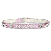 1pc Y2K Glitter Rhinestone Skull Metallic Studded Belt, Fashion Casual Party Waist Belt For Women, Suitable For Daily Use And Holidays Summer, School Fall, Autumn, Halloween - Hồng - Xem 4