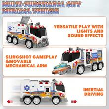 Hony Play Ambulance Toy Vehicle Toddler Truck Toys With Effect Sound Includes CT Equipment Stretcher Trolley 2pcs Ejecting Race Cars Birthday Gifts For 3 4 5 6 7 8 Years Old Boys GirlsNot Only Can It Bring Enjoyment, But It Also Has Educational Value. - Multicolor - View 5