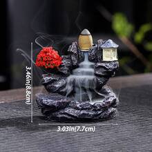 1 pieza Quemador de incienso de resina alpina, un quemador de incienso creativo y elegante con un efecto hipnotizante de flujo de humo, perfecto para la decoración del hogar y los acentos de aromaterapia - Multicolor - Ver 7
