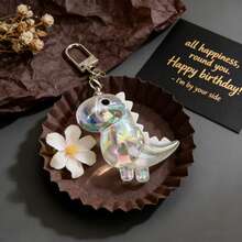 1 chiếc móc khóa hình khủng long mini nhiều màu sắc dễ thương bằng acrylic, phụ kiện trang trí túi xách, đồ trang trí DIY, quà tặng, đồ trang trí nhỏ. - Nhiều màu - Xem 3