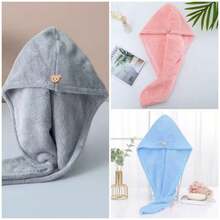 1/3/4 Pcs Women Anti-Frizz Hair Towel Set, Super Absorbent Quick Dry Hair Wrap, Suitable For Drying Curly Long Hair, Patting Wet Hair, Back To School Hair Turban, Applicable For Salon, Hotel, Sports, Home And More, Hair Towel, Skincare Hair Drying Wrap - Multicolor - View 13