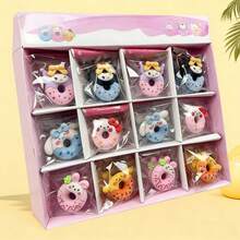 1个动漫甜甜圈橡皮擦，可折叠可拆卸，用于去除食物残渣，文具用品，款式随机，新年礼物，情人节礼物，复活节礼物