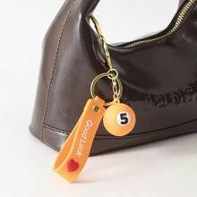 1 Set Llavero de bola 8 y pulsera de pareja, bola de taco de acrílico creativa DIY, adecuado para salón de billar, fiesta de Navidad y Año Nuevo - Unitalla - Ver 10