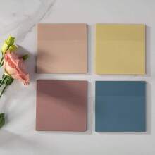 50 hojas de notas adhesivas transparentes pastel, pestaas adhesivas transparentes de 3x 3 pulgadas, banderas de pgina translcidas, marcadores de libros, accesorios para planificador, diario de la Biblia, estudio, oficina, suministros escolares almendra - Almendra - Ver 6