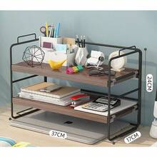 Office Furniture Setsimfort Organizador de Escritorio 3 Niveles Organizador Estantes de Escritorio Estante de Libros Organizador de Oficin Estantería para Cocina Oficina Baño Dormitorio Sala de Lectura - como en la foto - Ver 3