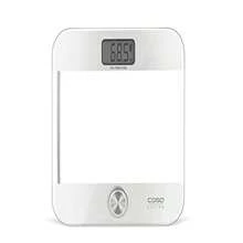 Bathroom body scale with high-quality crystal surface, battery-free use and weight increments of 100 g for up to 180 kg - Blanco - Ver 3
