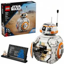 LEGO Bloques de construcción Star Wars BB-8 R2-D2 Robot, adecuados para niños y niñas mayores de 10 años, se pueden jugar y exhibir, con cabeza giratoria y acción de brazo ardiente, regalo de cumpleaños ideal, 75452 - 75452 - Ver 1