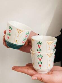 1pc Middle Eastern Style Latte Art Coffee Cup, Espresso Cup, Cappuccino Ceramic Mug - Multicolor - View 12