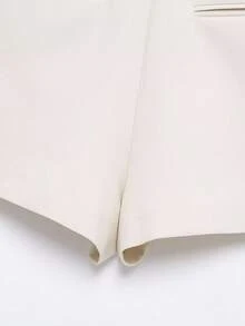 Mẫu váy/quần short dáng suông màu trơn mới của Seelio, thích hợp cho mùa xuân/hè. - Màu be - Xem 9