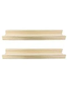 乡村风格木质悬浮置物架，带边框墙面装饰展示架，浴室厨房收纳架，现代卧室客厅装饰相框 - wood color - 查看 10