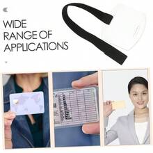 PRETYZOOM Portatarjetas De Identificacin Porta Credencial De Trabajo Para Trabajadores De Emergencia Personal De  Almacn Correa Para Credencial Soporte Para Tarjetas De Identifica - Negro - Ver 9
