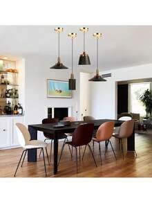 Juego de 2 Toldos de Luz Retro con Gancho Dorado - Gancho de Techo de Hierro Clásico para Lámpara Colgante, Candelabro y Colgador de Plantas, Ideal para Salas de Estar, Comedores y Bares,36697976 - Negro - Ver 5