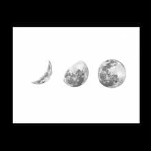 Arte de la Pared Impresiones en Lienzo, Fases de la Luna Pintura en Lienzo Arte de la Pared Fases Lunares Imgenes Pster Sin Marco Decoracin Pinturas para el Hogar Dormitorio Oficina Negro - Blanco 2 - Ver 3