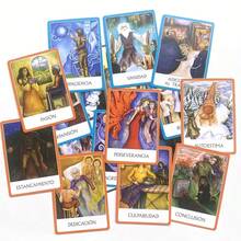 Chakra Energy Spiritual Oracle Card Deck, Spanish Language Cards Suitable For Beginners And Experts To Divinate Future Destiny, Mini Tarot Gift For Christmas, Halloween, Thanksgiving - Multicolor - View 3