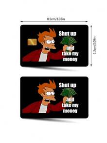 Funny "Take My Money" Credit Card Sticker Decal, Cartoon Pattern PVC Protection Film, Designed For Credit Cards, Debit Cards, Transportation Cards And Key Cards, Provides Card Protection And Personalized Decoration, With Waterproof, Scratch-Resistant, Anti-Slip, Anti-Fingerprint, And Privacy Protection Functions, Suitable For Men And Women - Multicolor - View 10