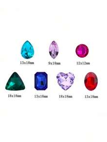 Asymmetrical Flat Back Acrylic Rhinestones, 50/100/200pcs Multi-Shape Diamond Gems, DIY Decorative Accessories, Suitable For Jewelry Making, Clothing, Shoes And Bags - Multi-color 2 - View 4
