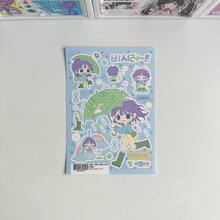 INS风卡通女孩贴纸，女孩贴纸，INS创意备忘录贴纸，DIY手账贴纸，可爱装饰贴纸 - 适用于剪贴簿、手账、美甲、水瓶装饰 - 装饰贴纸系列，可爱贴纸，手账装饰，个性设计，缤纷图案，剪贴簿用品，持久耐用，手工工艺品