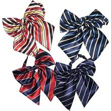 6 Piezas De Corbata Para Mujer Corbata De Cosplay Pajarita Corbata Ajustable Corbata Bordada Pajarita Corbata De Pap Noel Corbatas Para Hombre Traje De Graduacin - como se muestra x 3 piezas + 13*15cmx3pcs - Ver 2
