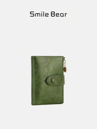 Fashionable New Double Zipper Women Wallet With Detachable Mini Card Holder - Vintage Korean Style Tri-Fold Coin Purse, Suitable For Students, Compact And Practical For Daily Use