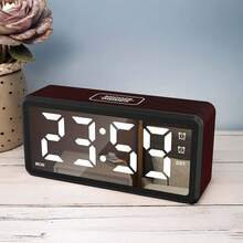 1pc Modern Minimalist LED Multi-Function Digital Alarm Clock; 5 Brightness Levels, Suitable For Home, Living Room, Office Decor, Christmas, Valentine's Day, New Year Gift - Multicolor - View 6