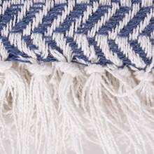 DII Farmhouse con Borlas Decorativas,  de Espiga, Barn Red(Herringbone  Herringbone  French Blue) - Multicolor - Ver 5