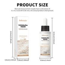 Lakerain 黑米白米去角质精华，细致毛孔，保湿烟酰胺精华，黑米温和洁面护理，滋养肌肤 - 彩色 - 查看 9