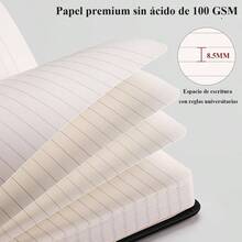 Libreta Pasta Dura, A5 Cuaderno Rayado, Libreta ejecutiva Cuaderno con Forro de Tapa Dura14.5 * 21CM, 240 Pginas Cuaderno ClsicoNegro - Gris - Ver 1