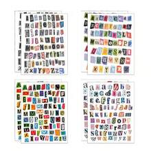 852张/12张复古杂志信件贴纸，小型勒索信贴纸，适用于剪贴簿、日记、笔记本、笔记本电脑、水瓶、DIY手工、礼品、杂项日记本