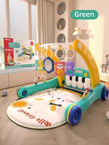 2-In-1 Baby Piano Walker - Soft Glowing Piano Keys, LED Light Design, Multifunctional Early Education Toy, Helps Baby Practice Independent Walking