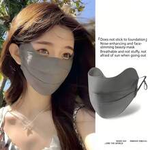 New Breathable Ice Silk Face Mask, UV Protection Dust-Proof Cycling Mask, Washable Mesh Sun Protection Mask, Solid Color Adjustable Strap Women Mask, Men Sun Protection Mask