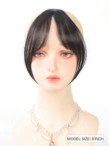 8 Inch Air Bangs Wig For Women, Natural Front Fringe French Invisible Lightweight Wig - Multicolor - View 7