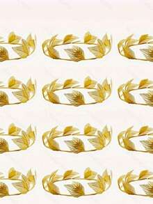 1pc Plastic Nature-Inspired Green Leaf & Gem Headband, Adjustable Elf Headpiece, Cosplay Forest Flower Crown Hair Accessory, Bride To Be, Tiara - Gold - View 12