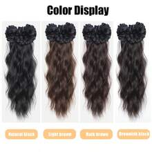 Ponytail Wig Clip Style Large Wave Long Curly Hair For Women, Banana Clip With High-End Feeling, Flower Clip That Can Tie Ponytail Wig Piece - Multicolor - View 6