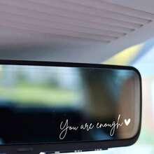 Autocolant oglindă Ești suficient Autocolant oglindă Accesorii auto Afirmații pozitive Sănătate mintală Autocolant motivațional