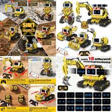 5-In-1 Programmable Robot Building Block Set For Age 6 7 8 9 10 11 12-14 With APP Or Remote Control And LED Display Screen STEM Educational Gift For Teen Boys And Girls 660PCSNot Only Can It Bring Enjoyment, But It Also Has Educational Value. - Multicolor - View 1