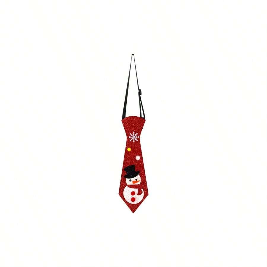 Corbatas Navideas Para Nios Corbata De Temporada Navidea Divertida Novedosa Cuerda Elstica Ajustable Fieltro Para Nios - B - Ver 1