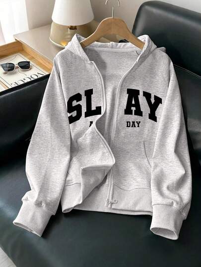 Sudadera holgada con estampado de letras gráficas para adolescentes, con diseño de patrón de estilo de pintura divertido, de unicolor, adecuada para uso diario, fiestas, escuela, festivales de música, vacaciones y viajes. Puede ser un regalo esencial para el invierno para familiares, novio, novia, amigos.