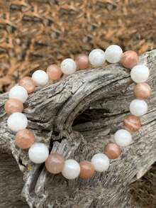 8mm Moonstone Inner Strength Bracelet For Women Men | Healing Energy | Manifestation | Balance And Harmony Protection Meditation Jewelry Gifts