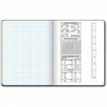 iScholar Composicion libro 100 hojas 5 x 5 grafico de rayas 9.75 x 7.5-inches de marmol negro cubierta 11100 - NegroBlanco - Ver 4